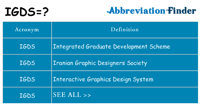 What does igds stand for
