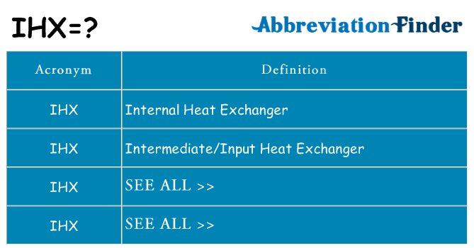 What does ihx stand for