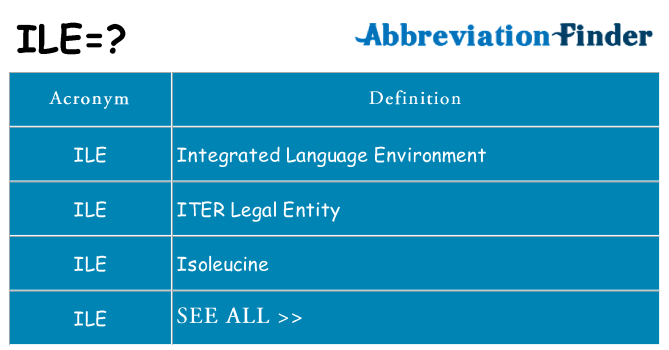 What does ile stand for