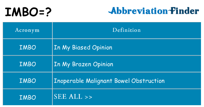 What does imbo stand for