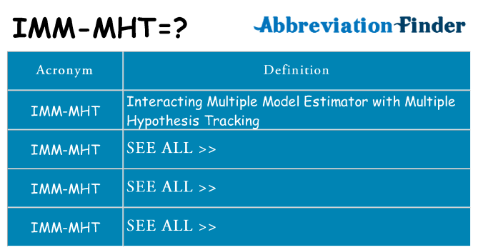 What does imm-mht stand for