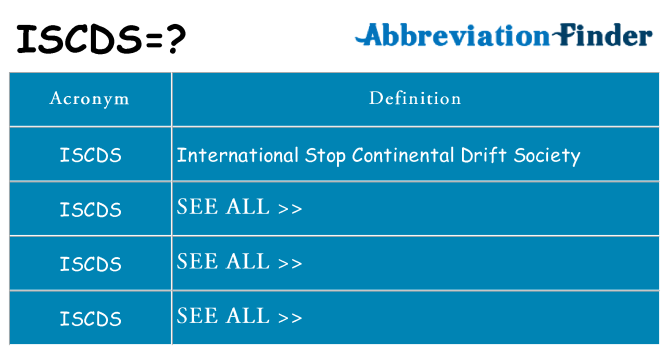 What does iscds stand for