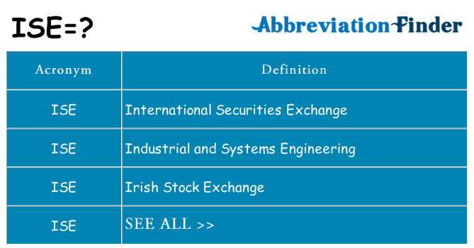 What does ise stand for