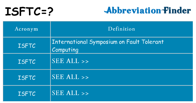 What does isftc stand for