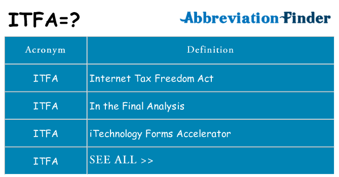 What does itfa stand for