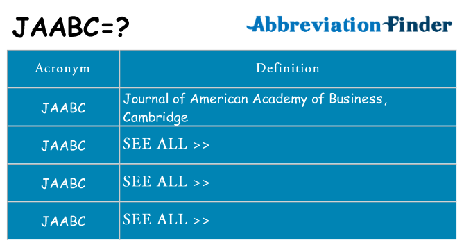 What does jaabc stand for