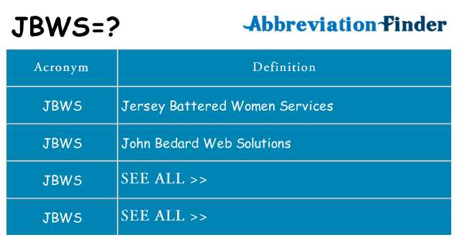 What does jbws stand for