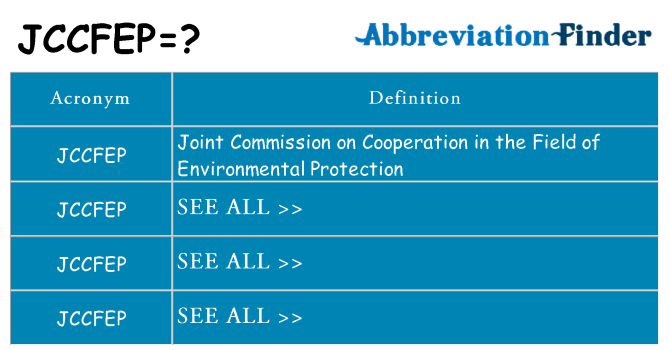 What does jccfep stand for
