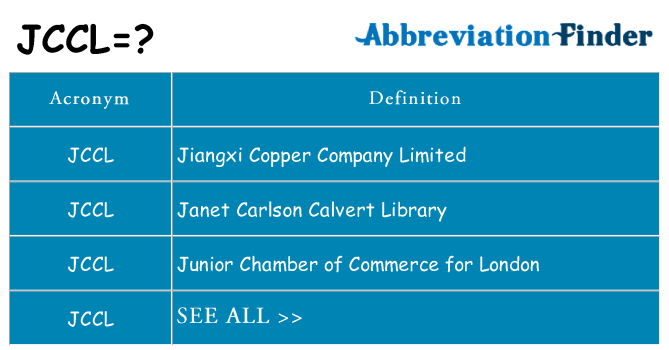 What does jccl stand for