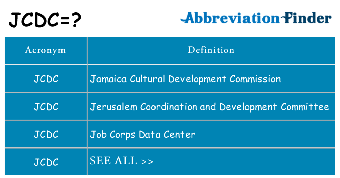 What does jcdc stand for