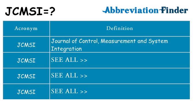 What does jcmsi stand for