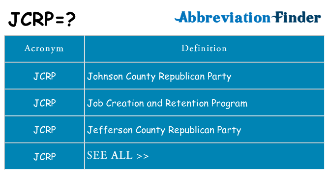 What does jcrp stand for