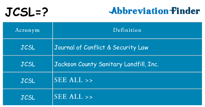 What does jcsl stand for