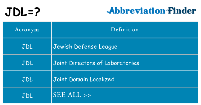 What does jdl stand for