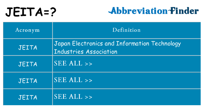 What does jeita stand for