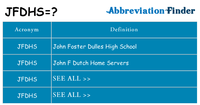 What does jfdhs stand for
