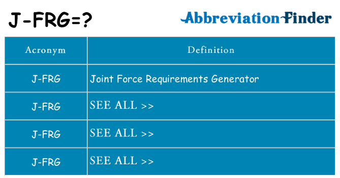 What does j-frg stand for