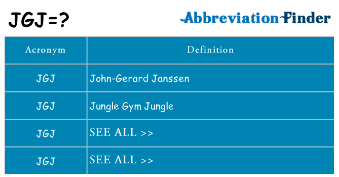 What does jgj stand for