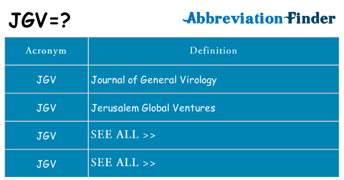 What does jgv stand for
