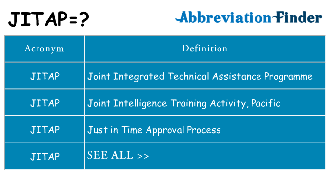 What does jitap stand for
