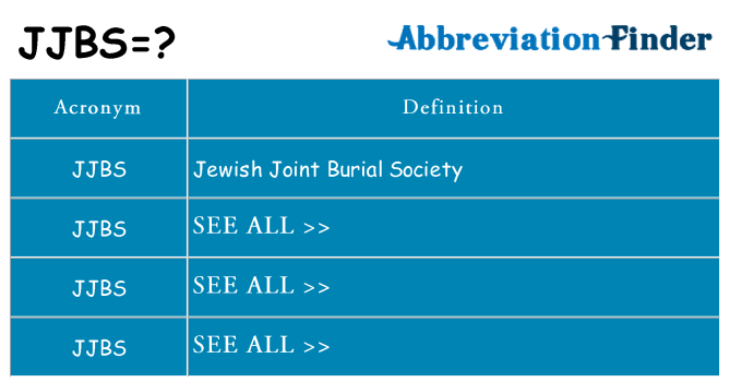 What does jjbs stand for