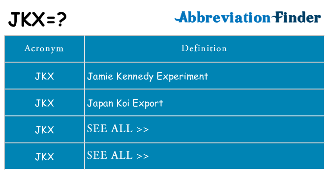 What does jkx stand for