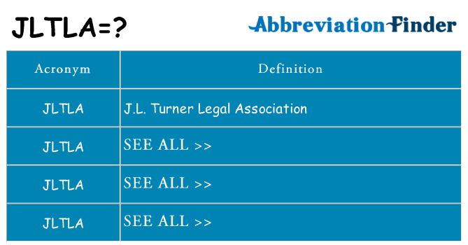 What does jltla stand for