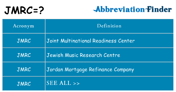 What does jmrc stand for