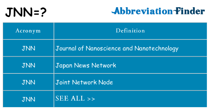 What does jnn stand for