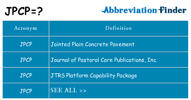 What does jpcp stand for