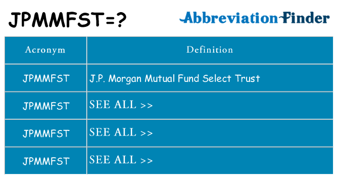 What does jpmmfst stand for