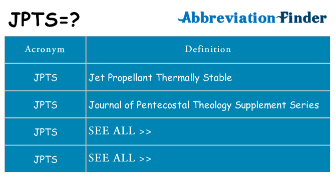 What does jpts stand for