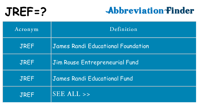 What does jref stand for