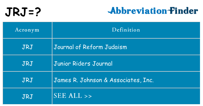 What does jrj stand for