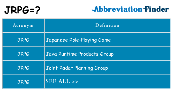 What does jrpg stand for