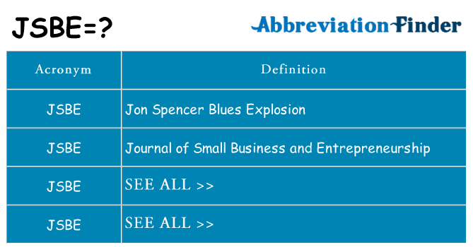 What does jsbe stand for