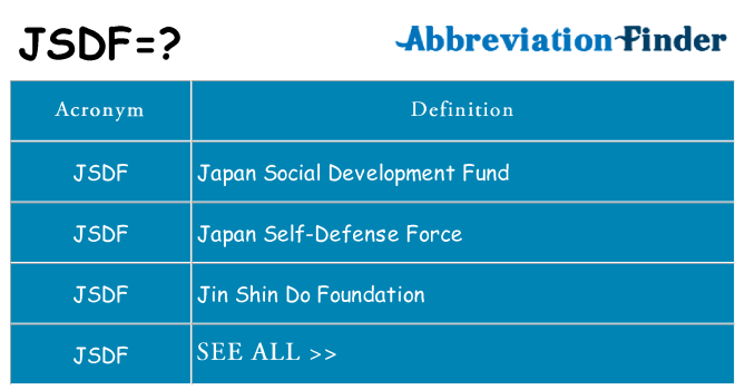 What does jsdf stand for