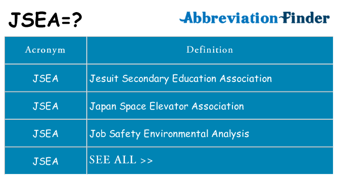 What does jsea stand for