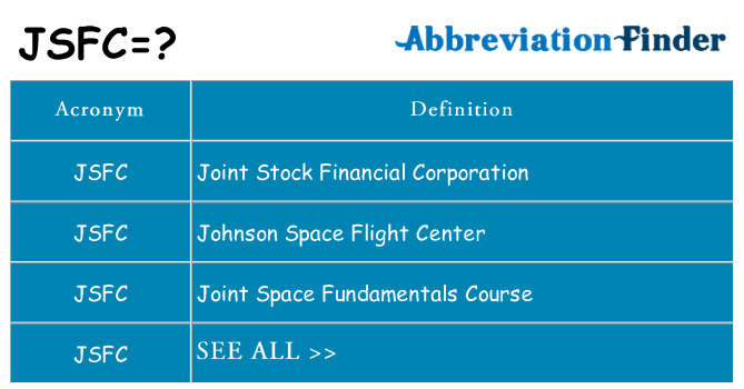 What does jsfc stand for