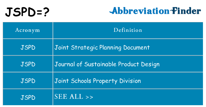 What does jspd stand for