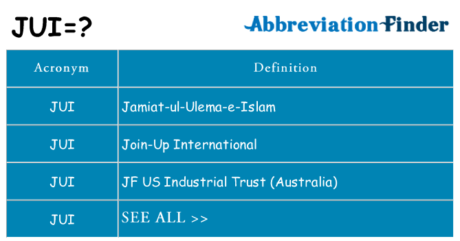 What does jui stand for