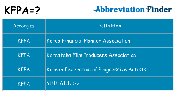 What does kfpa stand for