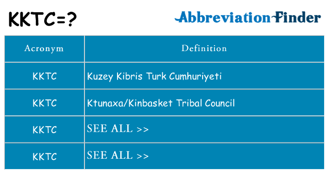 What does kktc stand for