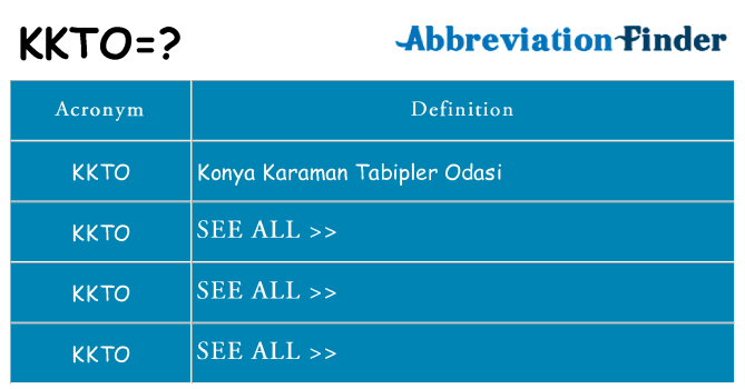 What does kkto stand for