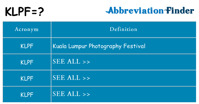 What does klpf stand for