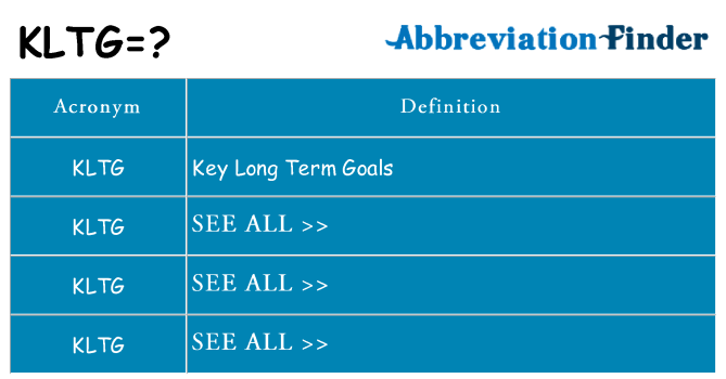 What does kltg stand for