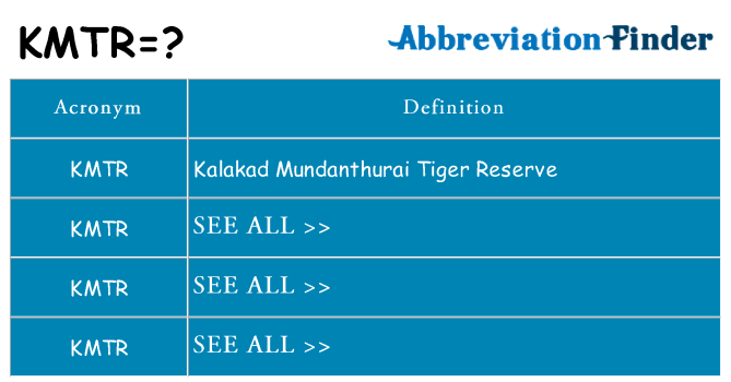 What does kmtr stand for
