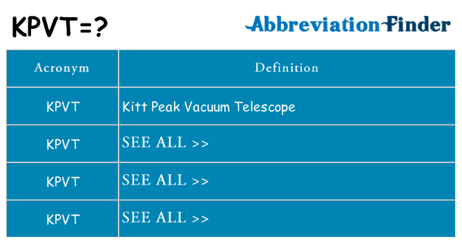What does kpvt stand for