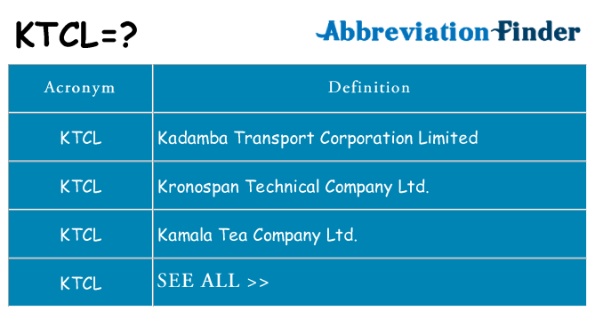 What does ktcl stand for
