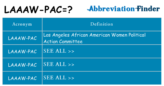 What does laaaw-pac stand for